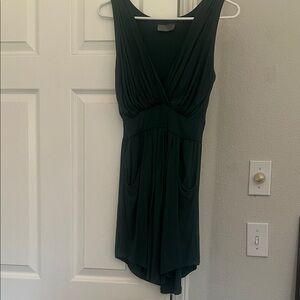Ventti Dark Green High Low Dress